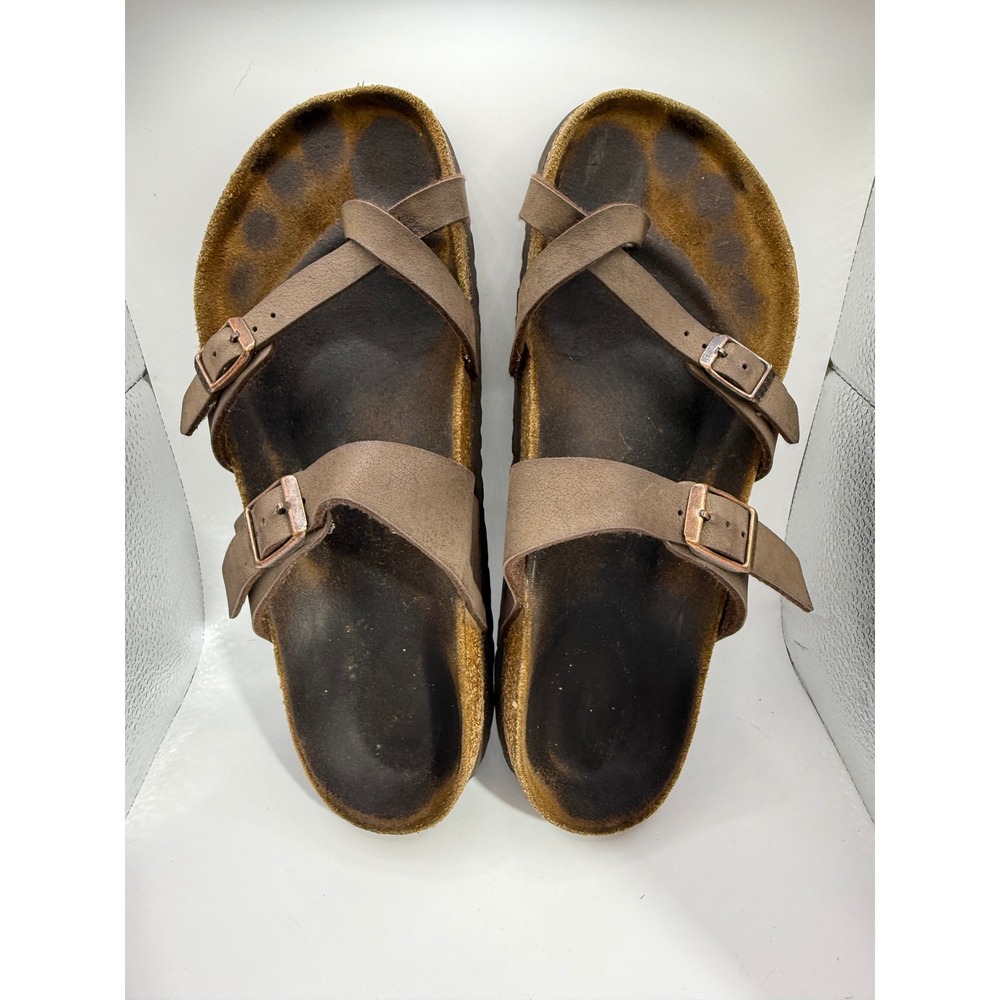 Birkenstock Mayari Mocha Brown Strappy Toe Loop Sandals Size 41